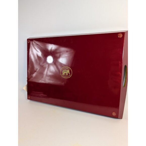 Michel Design Works Decoupage Wooden Tray 20" Red Lillie's Amaryllis WT144 - Picture 11 of 12